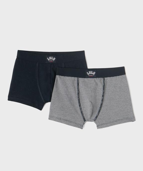 Boxers en coton stretch garçon (lot de 2) - LuluCastagnette vue1 - LULU CASTAGNETTE GEMO FOR GOOD - GEMO