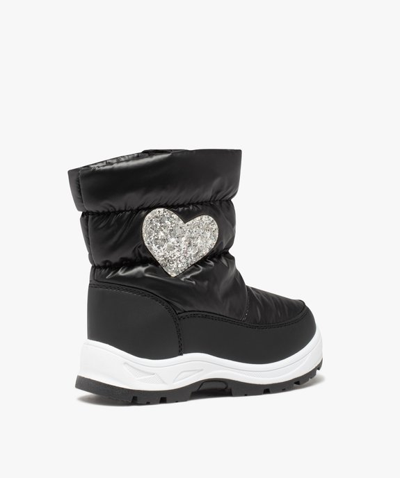 Bottes de neige fille avec cœur pailleté vue4 - GEMO (EQUIPT) - GEMO