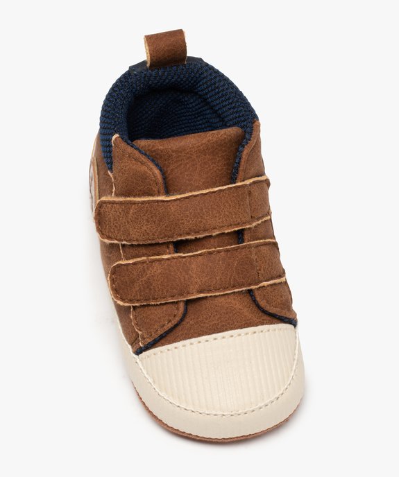 Chaussons de naissance bébé garçon à scratch – LuluCastagnette vue5 - LULUCASTAGNETTE - GEMO