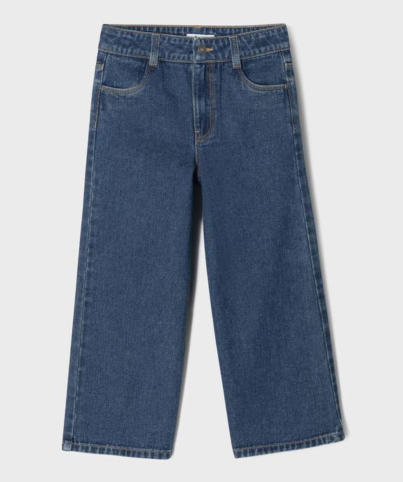 Jean wide leg taille ajustable fille vue2 - GEMO 4G FILLE - GEMO