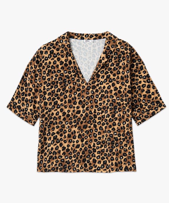 Blouse imprimée ample à manches chauve-souris femme vue5 - GEMO 4G FEMME - GEMO