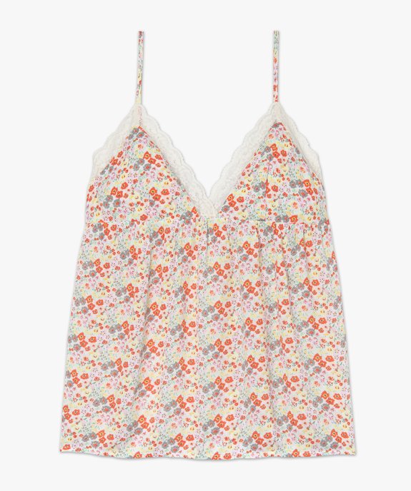 Haut de pyjama femme à fines bretelles vue4 - GEMO(HOMWR FEM) - GEMO
