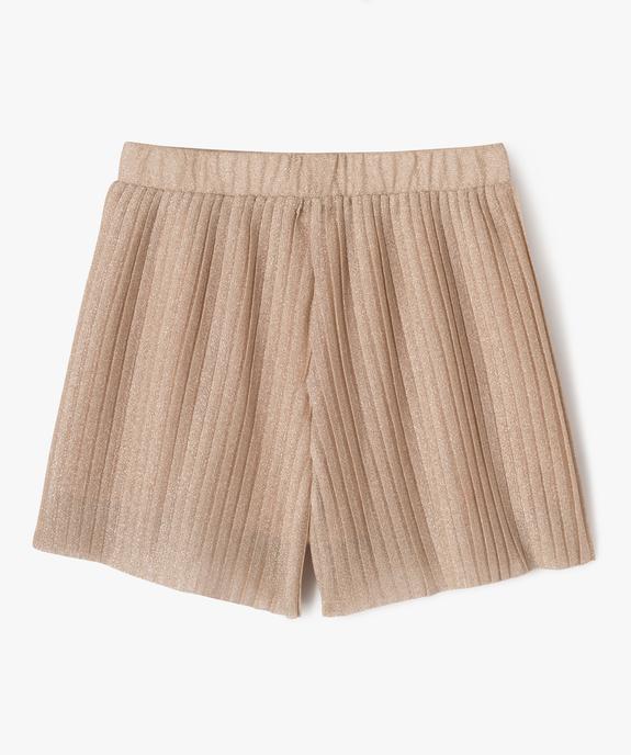 Short plissé et pailleté coupe ample et fluide fille vue3 - GEMO (JUNIOR) - GEMO