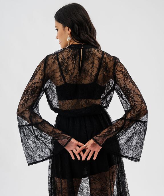 Blouse manches longues en dentelle transparente femme vue4 - GEMO(FEMME PAP) - GEMO