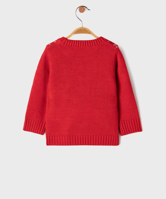 Pull col rond Noël bébé garçon - Snoopy vue3 - SNOOPY - GEMO