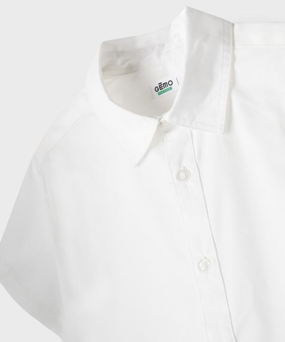 Chemise à manches courtes en tissu fin et uni garçon vue2 - GEMO (ENFANT) - GEMO