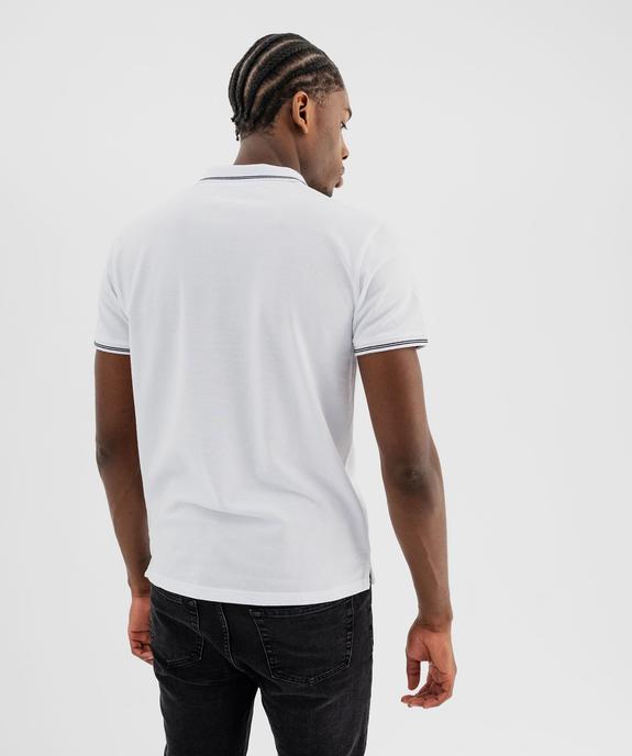 Polo à manches courtes et finitions fantaisie homme vue17 - GEMO 4G HOMME - GEMO