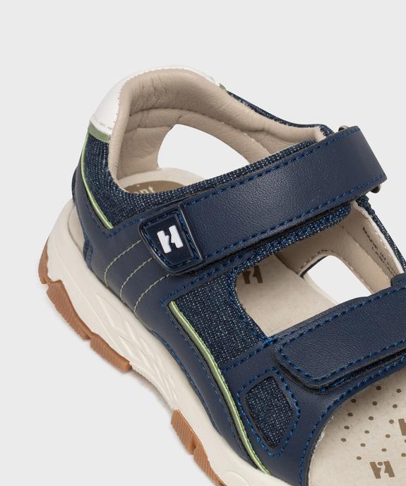 Sandales à scratch multi-matières bébé garçon - Hobiz vue6 - HOBIZ - GEMO