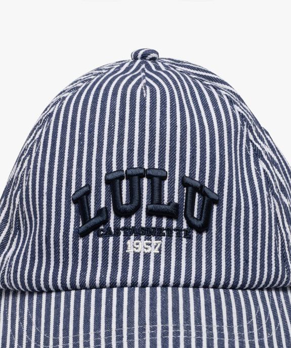 Casquette rayée avec inscription brodée garçon - LuluCastagnette vue2 - LULUCASTAGNETTE - GEMO