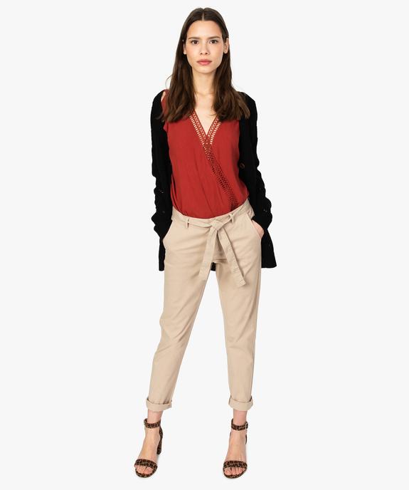 Gilet femme à grosse maille ajourée en mohair vue5 - GEMO(FEMME PAP) - GEMO
