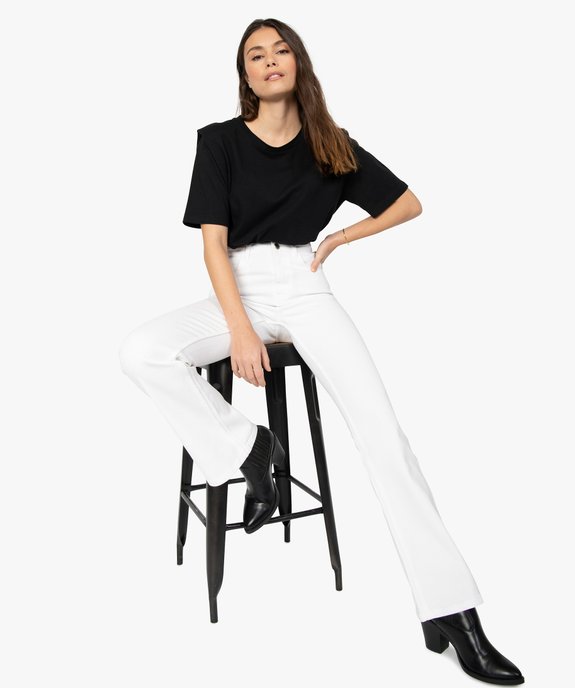 Tee-shirt femme à manches courtes et épaulettes vue5 - GEMO(FEMME PAP) - GEMO