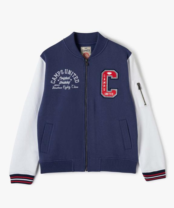 Sweat garçon zippé style veste - Camps United vue2 - CAMPS UNITED - GEMO