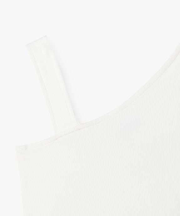 Débardeur asymétrique en maille côtelée fille vue2 - GEMO 4G FILLE - GEMO