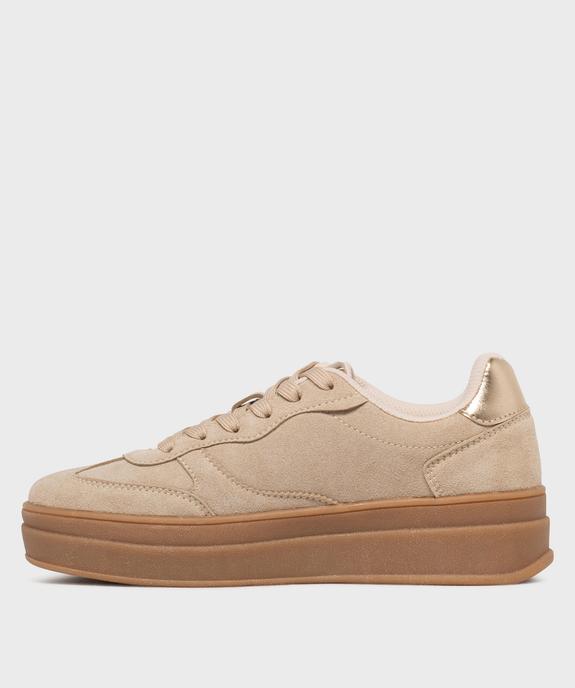 Baskets à plateforme avec touches métallisées femme - Camps United vue3 - CAMPS - GEMO