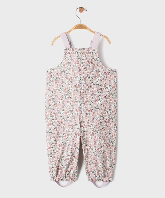 Salopette de pluie imperméable à bretelles élastiques bébé fille vue4 - GEMO(BEBE DEBT) - GEMO