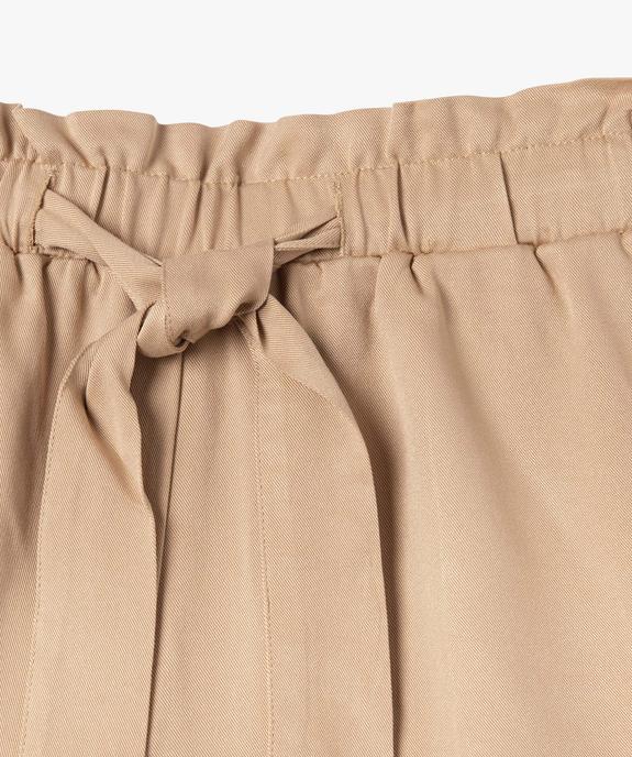 Short fille en toile fluide coupe ample vue3 - GEMO (JUNIOR) - GEMO