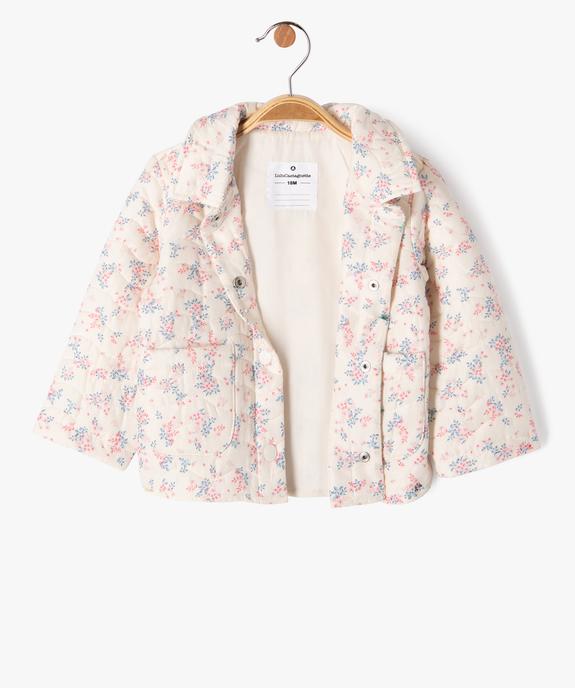 Veste matelassée à motif fleuris bébé fille - LuluCastagnette vue5 - LULUCASTAGNETTE - GEMO