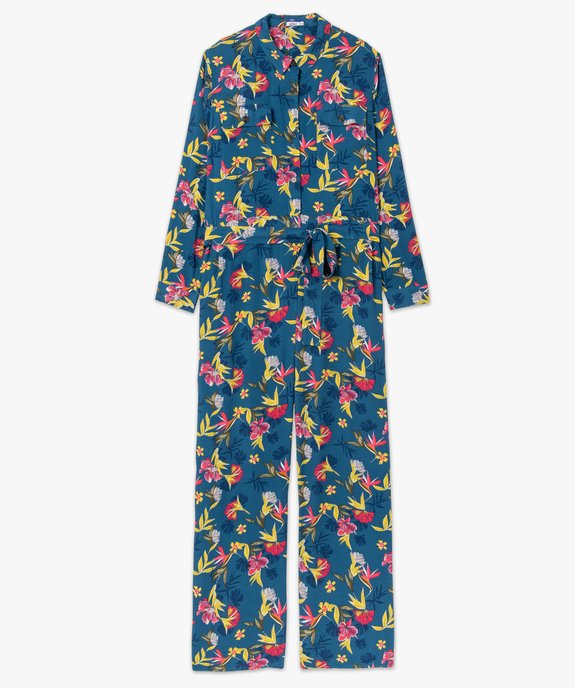 Combinaison pantalon femme grande taille à motifs fleuris vue4 - GEMO (G TAILLE) - GEMO