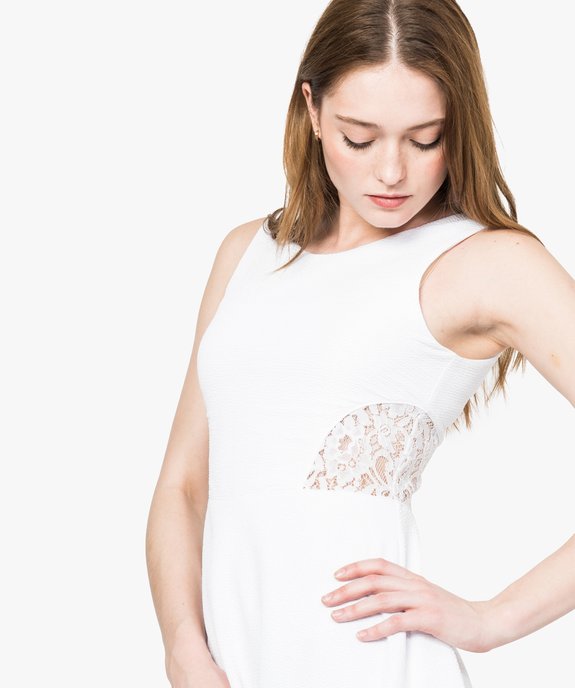 Robe patineuse sans manche à découpes dentelle vue2 - FOLLOW ME - GEMO