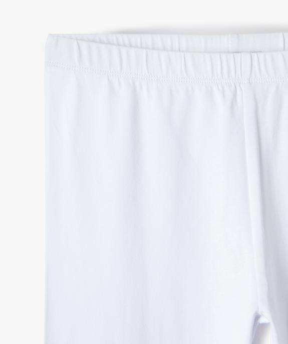 Legging long uni en coton fin fille vue2 - GEMO 4G FILLE - GEMO
