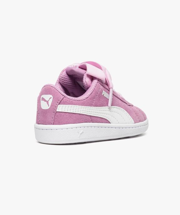Basket en cuir suédé avec lacets satin - Puma Heart vue4 - PUMA - GEMO
