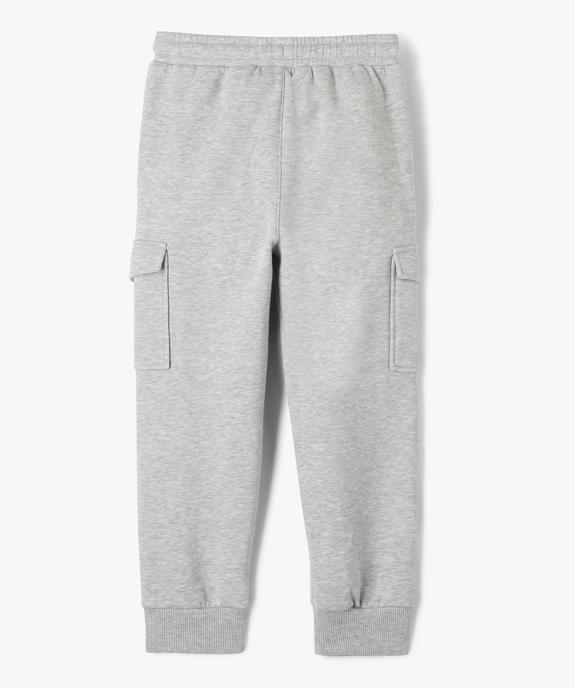 Pantalon de jogging molletonné avec poches à rabat garçon vue3 - GEMO (ENFANT) - GEMO