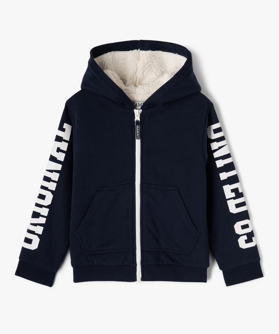 Sweat zippé doublure fourrure imitation garçon - Camps United vue2 - CAMPS UNITED - GEMO
