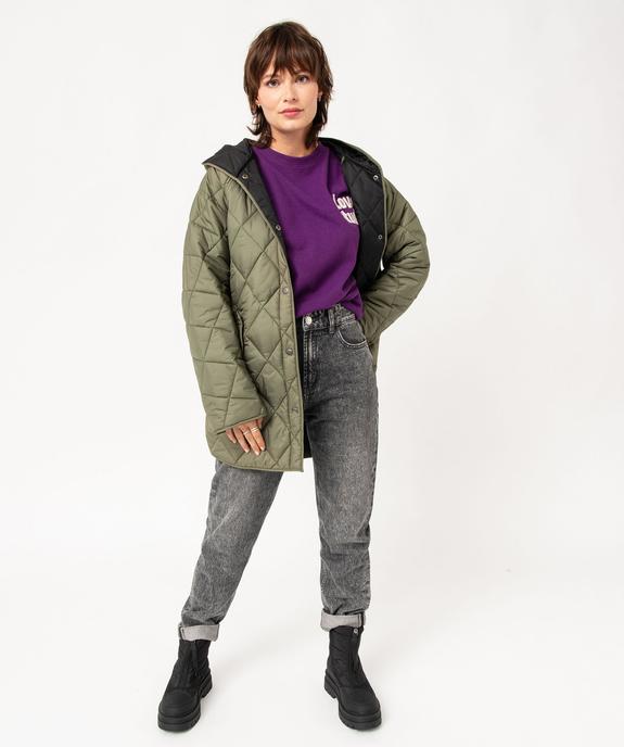 Manteau à capuche matelassé femme vue6 - GEMO 4G FEMME - GEMO