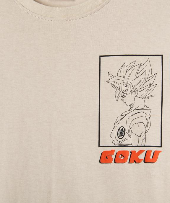 Tee-shirt manches courtes imprimé devant et dos garçon - Dragon Ball Super vue3 - DRAGON BALL Z - GEMO