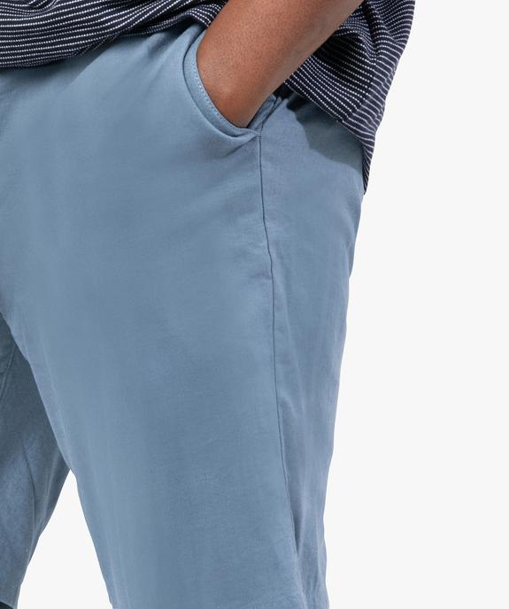 Bermuda homme grande taille coupe chino en lin/coton vue2 - GEMO (G TAILLE) - GEMO