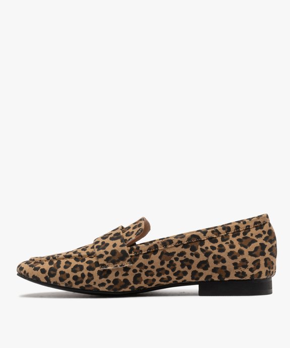 Mocassins en toile à motif léopard femme vue3 - FOLLOW ME - GEMO