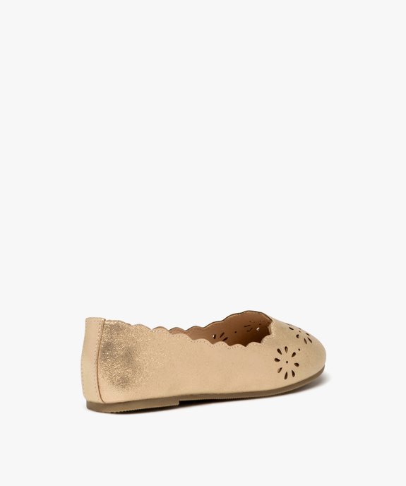 Ballerines fille unies avec dessus à motifs ajourés vue4 - LOVELY WINGS - GEMO