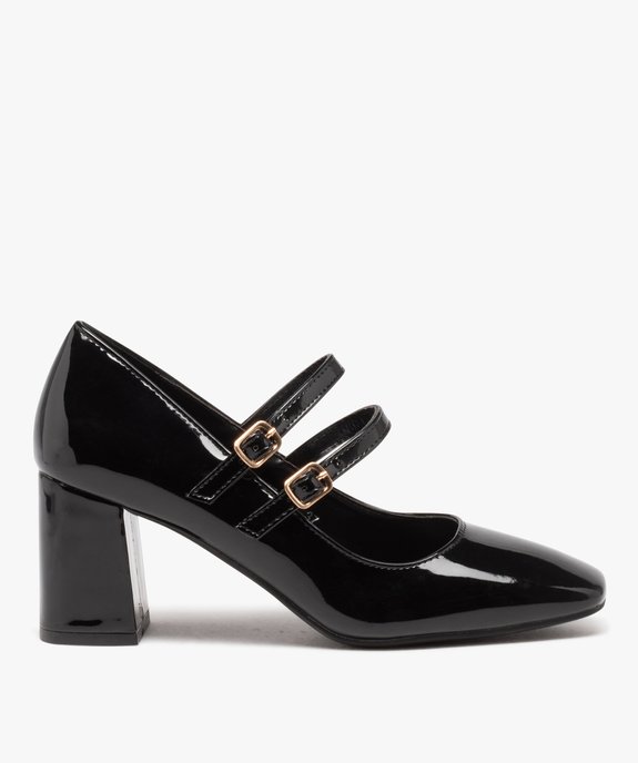 Escarpins femme babies vernis à bout carré et talon flare vue1 - SANS MARQUE - GEMO