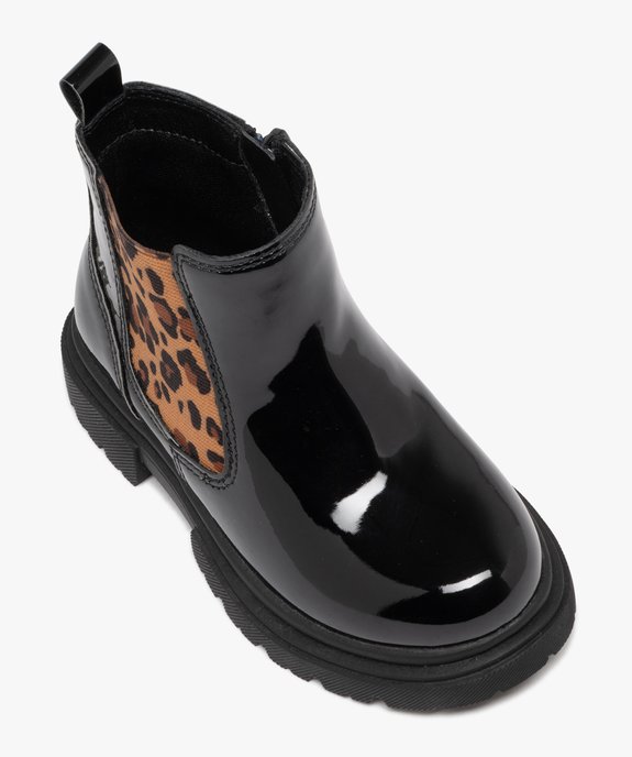 Boots Chelsea vernies à imprimé animal fille vue6 - LOVELY WINGS GEMO FOR GOOD - GEMO