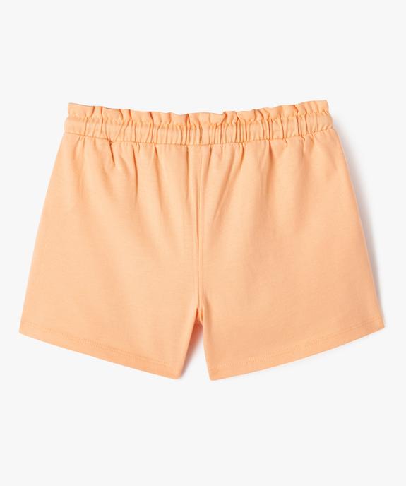 Short en maille avec ceinture élastique ajustable fille vue3 - GEMO 4G FILLE - GEMO