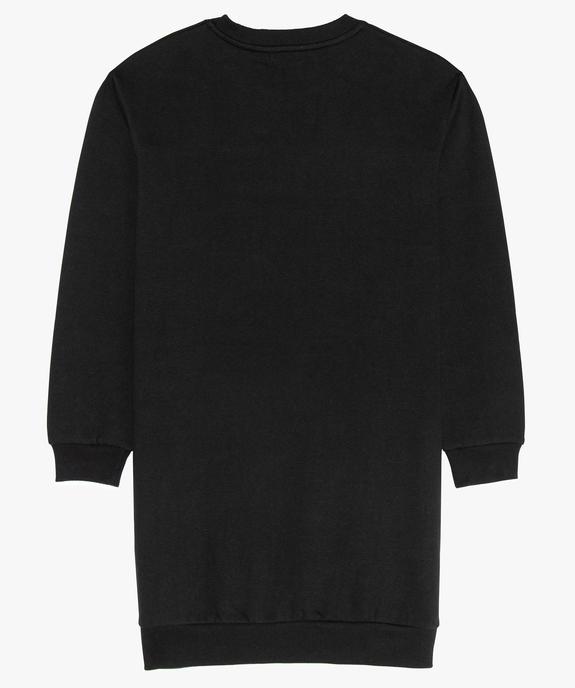 Robe fille forme sweat en molleton doux et paillettes vue2 - GEMO (JUNIOR) - GEMO