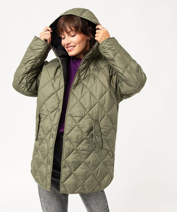 Manteau à capuche matelassé femme vue2 - GEMO 4G FEMME - GEMO