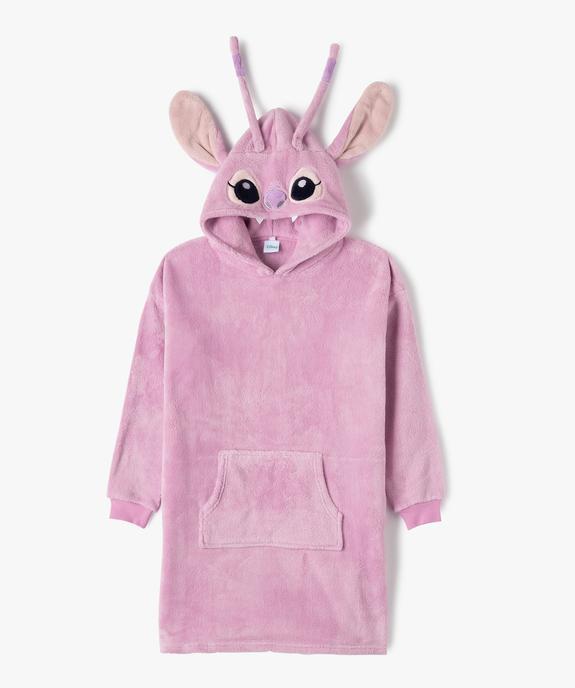Chemise de nuit fille en maille peluche avec capuche animée - Lilo et Stitch vue1 - DISNEY DTR - GEMO