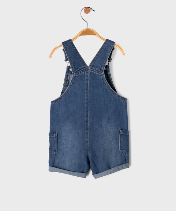 Salopette courte en jean bébé garçon vue5 - GEMO(BEBE DEBT) - GEMO