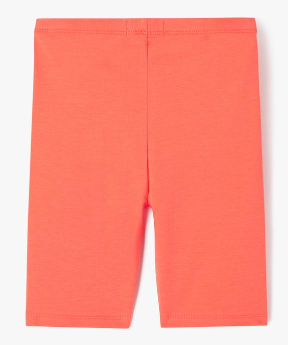 Legging court cycliste uni fille vue3 - GEMO 4G FILLE - GEMO