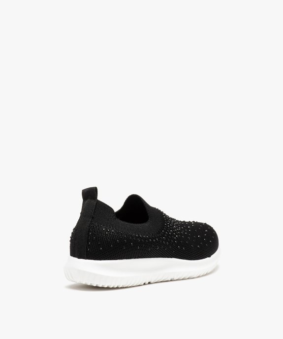Baskets fille running unies à strass et sans lacets  vue4 - GEMO (ENFANT) - GEMO