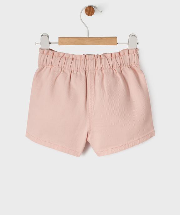 Short en twill de coton bébé fille vue6 - GEMO(BEBE DEBT) - GEMO