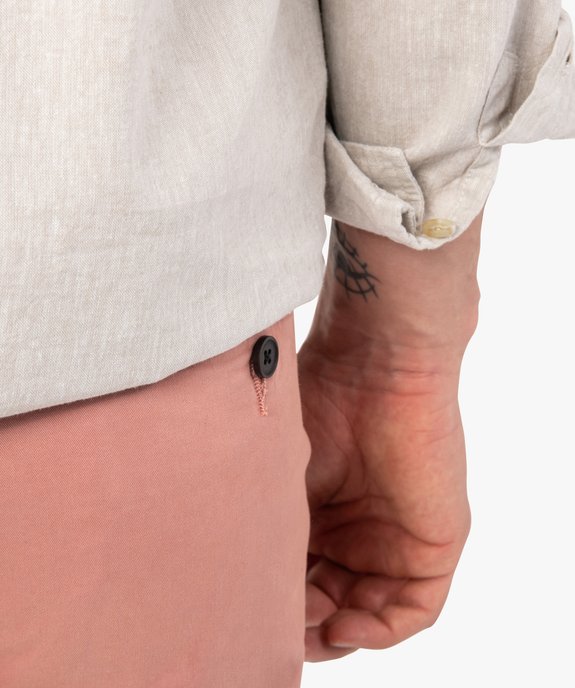 Pantalon chino en coton stretch coupe Slim homme vue2 - GEMO 4G HOMME - GEMO