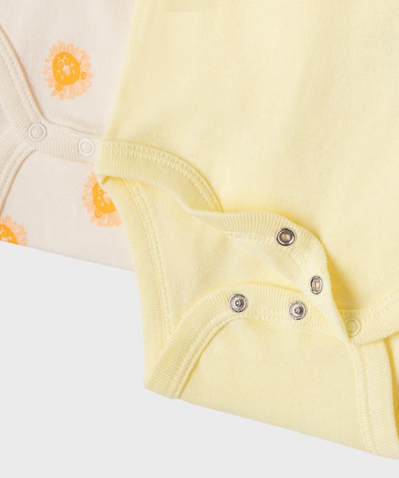 Body sans manches motifs lions bébé garçon (lot de 3) vue3 - GEMO 4G BEBE - GEMO