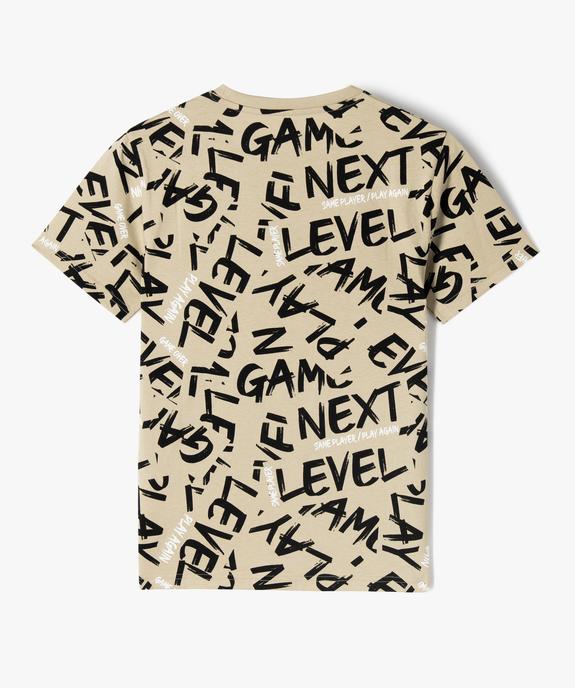 Tee-shirt à manches courtes avec motifs garçon vue3 - GEMO 4G GARCON - GEMO