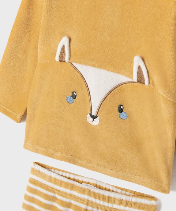 Pyjama en velours 2 pièces à motif renard bébé garçon vue2 - GEMO 4G BEBE - GEMO
