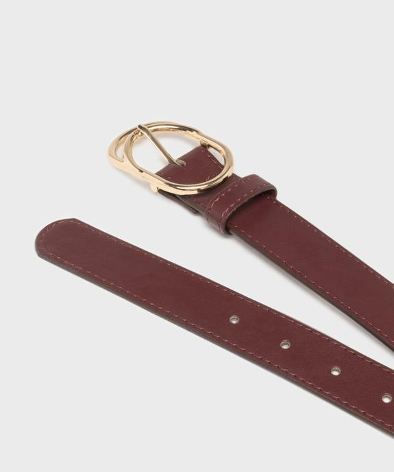 Ceinture unie à boucle fantaisie femme vue2 - GEMO (ACCESS) - GEMO