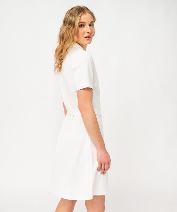 Robe portefeuille manches courtes en maille extensible femme vue3 - GEMO 4G FEMME - GEMO