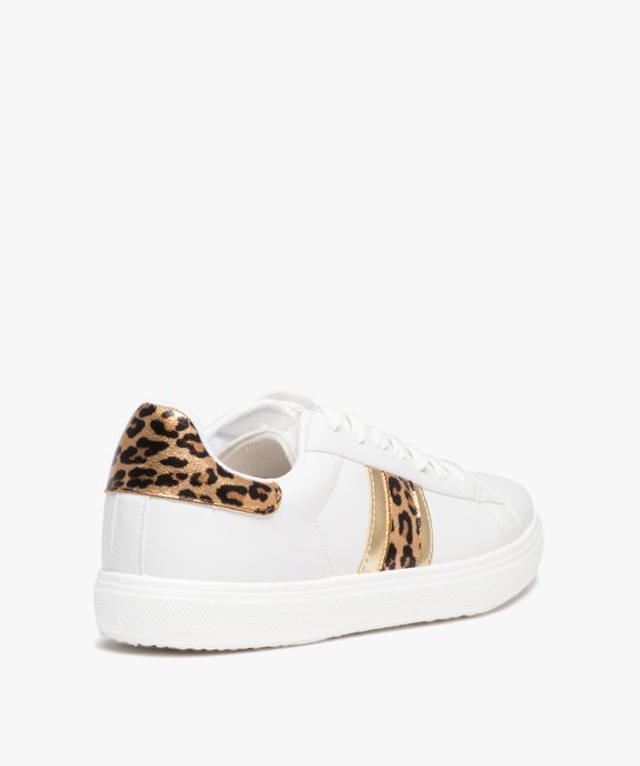 Baskets femme unies à lacets motif jungle vue4 - GEMO (SPORTSWR) - GEMO