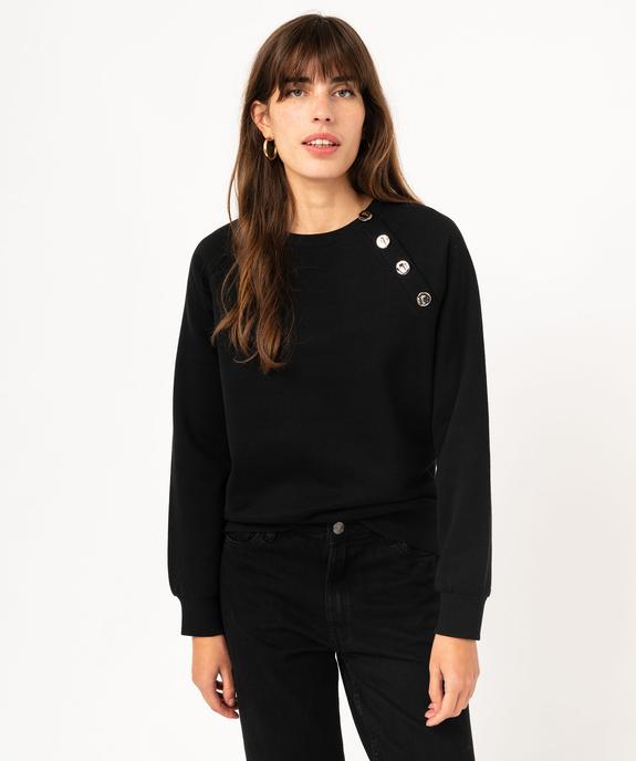 Sweat molletonné avec boutons fantaisie femme vue1 - GEMO(FEMME PAP) - GEMO